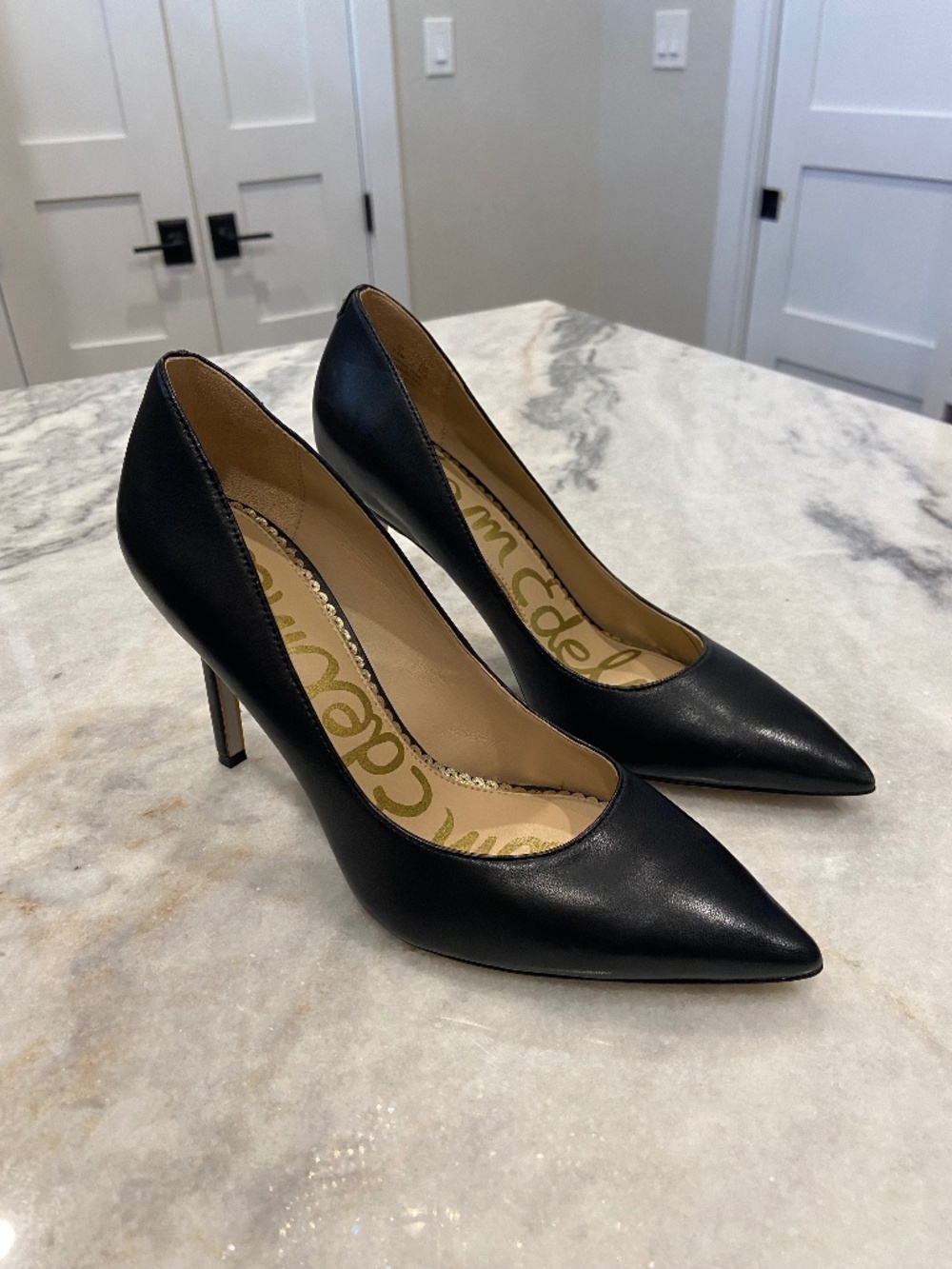 Sam Edelman Black Pointed Heels - Size 7.5